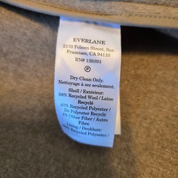 Everlane The October Coat Women's L Dark Heathered Camel Minimalist Classic - Picture 6 of 8